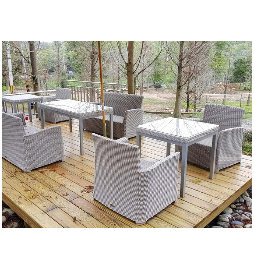 Mesa RUSS Rattan 68x68 cm para terrazas o restaurantes